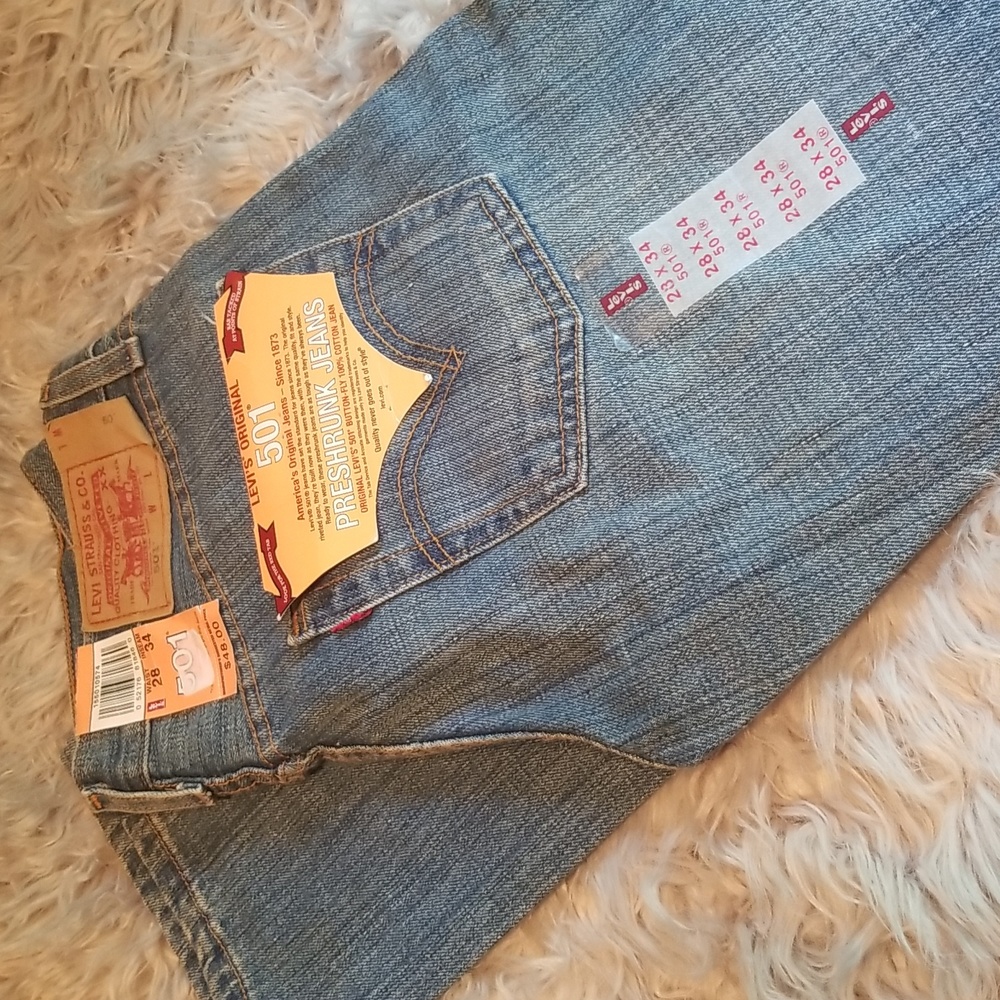 Vintage Levi's 501, 100% Cotton, button fly Jean's.